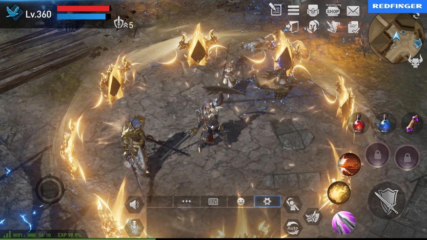 Lineage 2 Revolution battle screenshot
